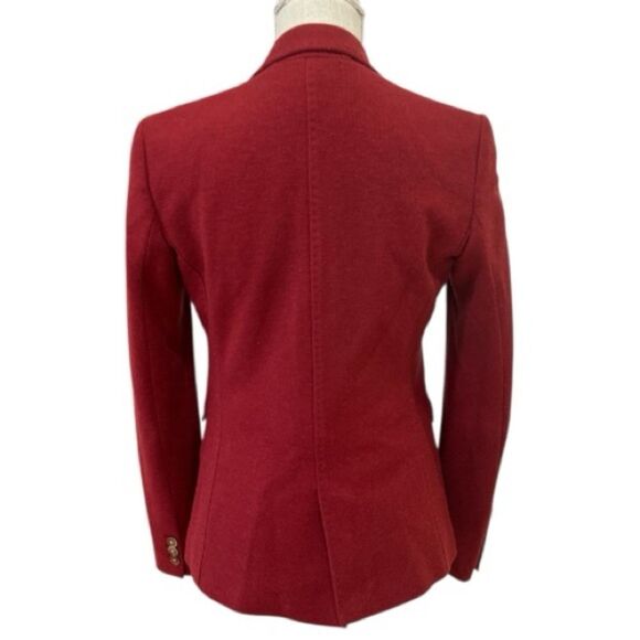 Massimo Dutti Wool Blend Brick Red Blazer Jacket Size 6US - Picture 9 of 9